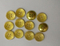 Botão de ouro de 13 mm com 2 furos