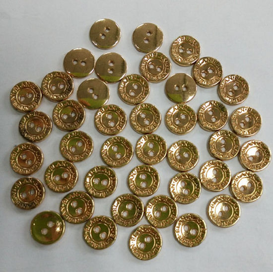 Botão de metal liga de zinco chapeado botão dourado